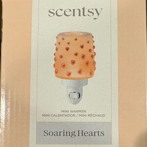 Scentsy Mini Warmer Soaring Hearts - Peach and Pink